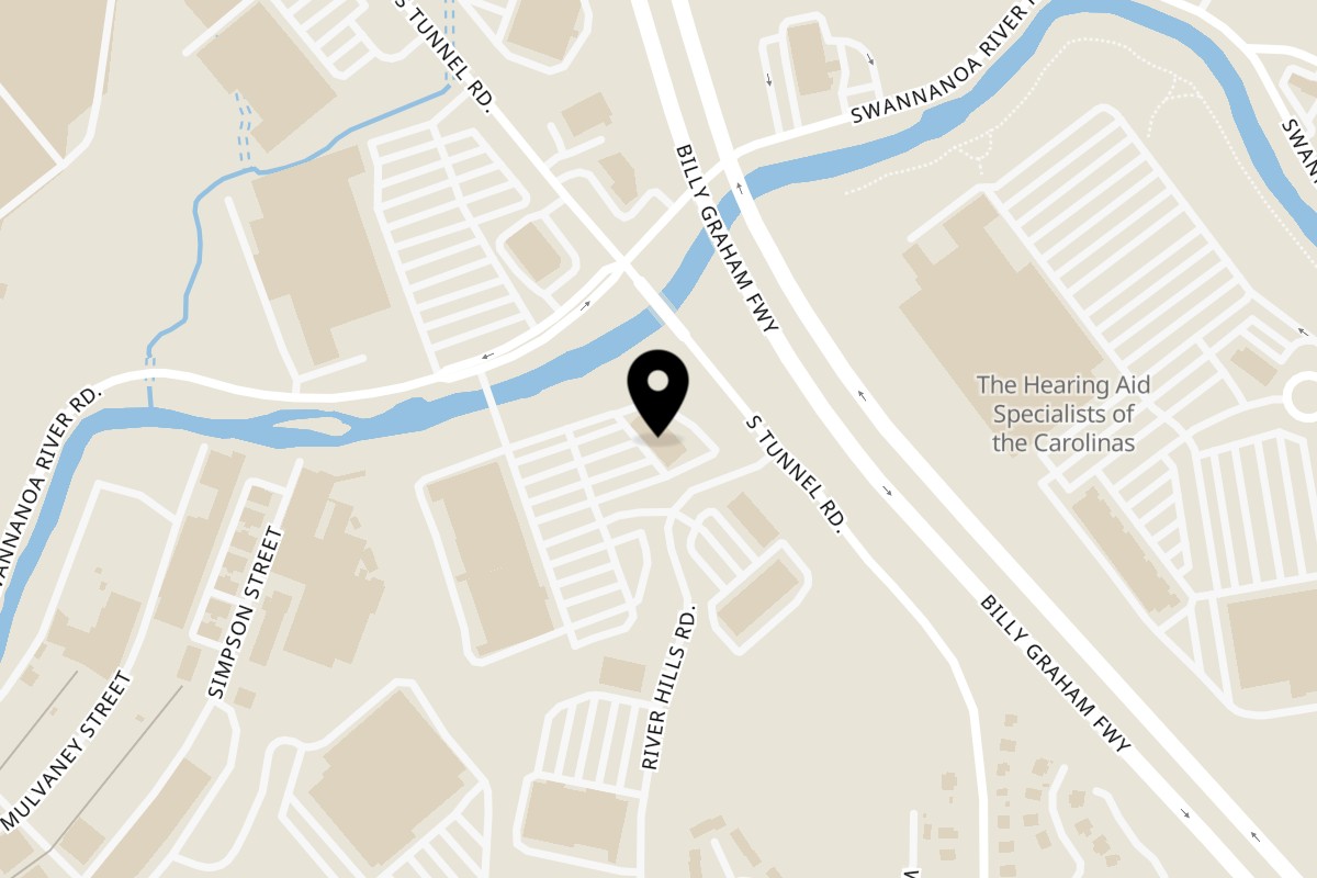 Map showing the location of La Rumba Restaurant Latino on 105 River Hills Rd suite C in Asheville